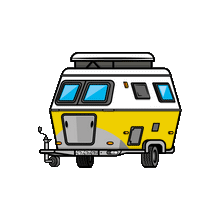 Load image into Gallery viewer, Retro Caravan Touring 2023 Split Screen Metal Enamel Painted Keychain Schlüsselbund Porte-clés