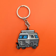 Load image into Gallery viewer, Retro Caravan Touring/Troll/Triton Split Screen Metal Enamel Painted Keychain Schlüsselbund Porte-clés