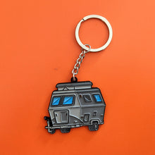 Load image into Gallery viewer, Retro Caravan Touring/Troll/Triton Split Screen Metal Enamel Painted Keychain Schlüsselbund Porte-clés