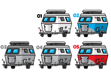 Load image into Gallery viewer, Retro Caravan Touring/Troll/Triton Split Screen Metal Enamel Painted Keychain Schlüsselbund Porte-clés